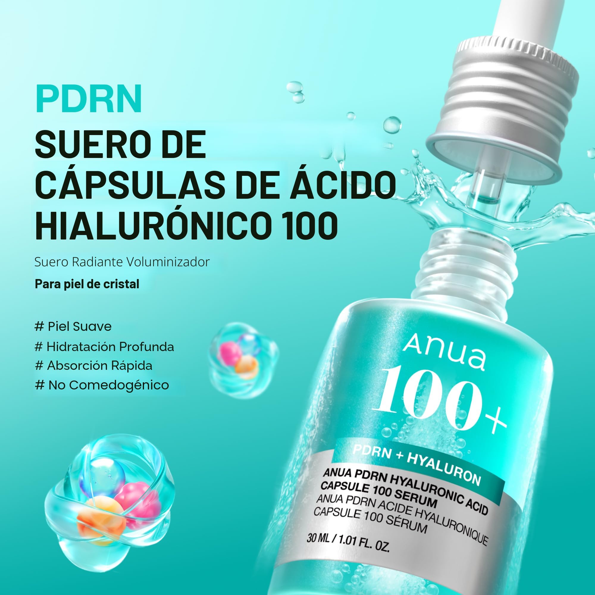 Amazon.com: Suero en Cápsula de Ácido Hialuronico PDRN de Anua